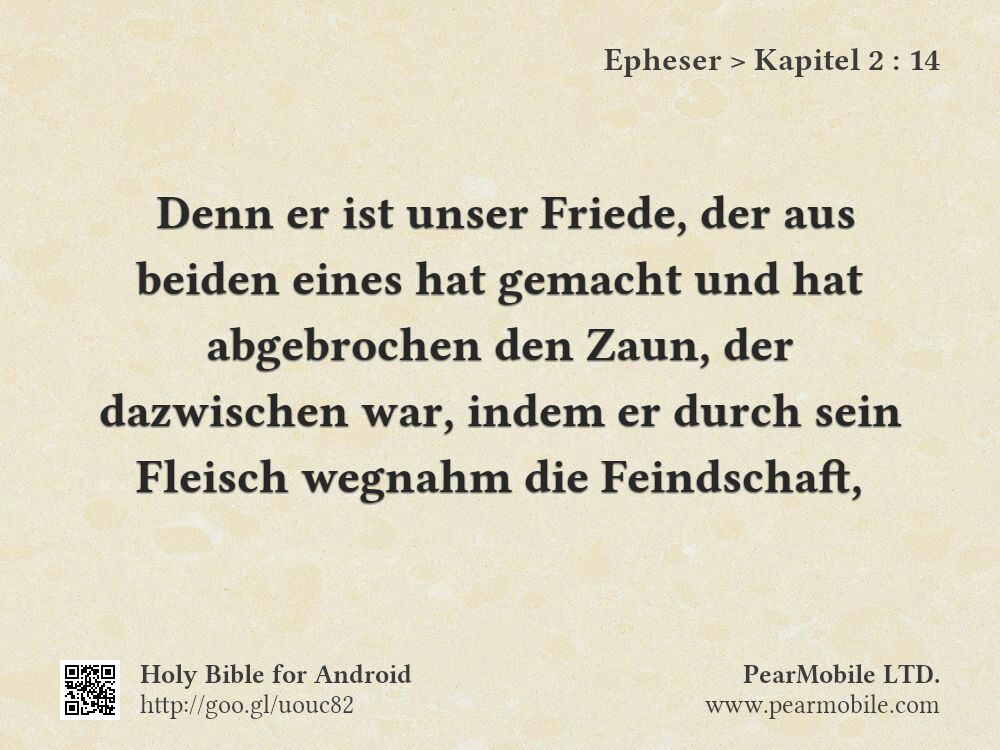 Epheser, Kapitel 2:14